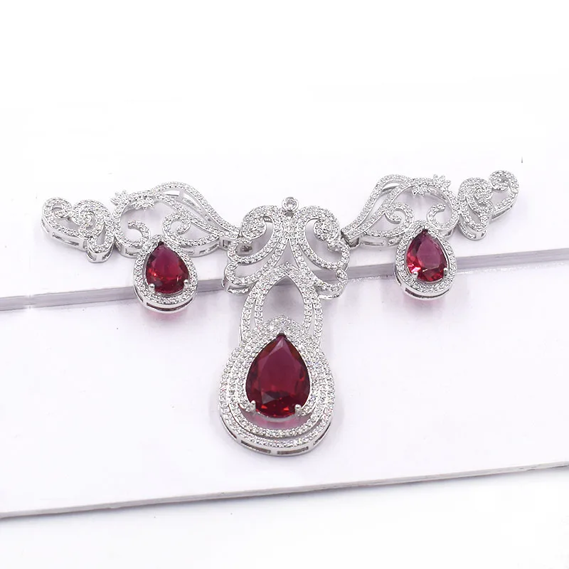 

golden plated cubic zirconia connector charms DIY Jewelry Making 65*90mm accessories