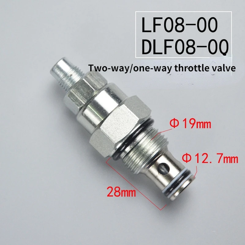 

Threaded Cartridge Hydraulic Adjustable Single and Two-way Throttle Valve LF08-00 DLF08-00 Flow Control NV08
