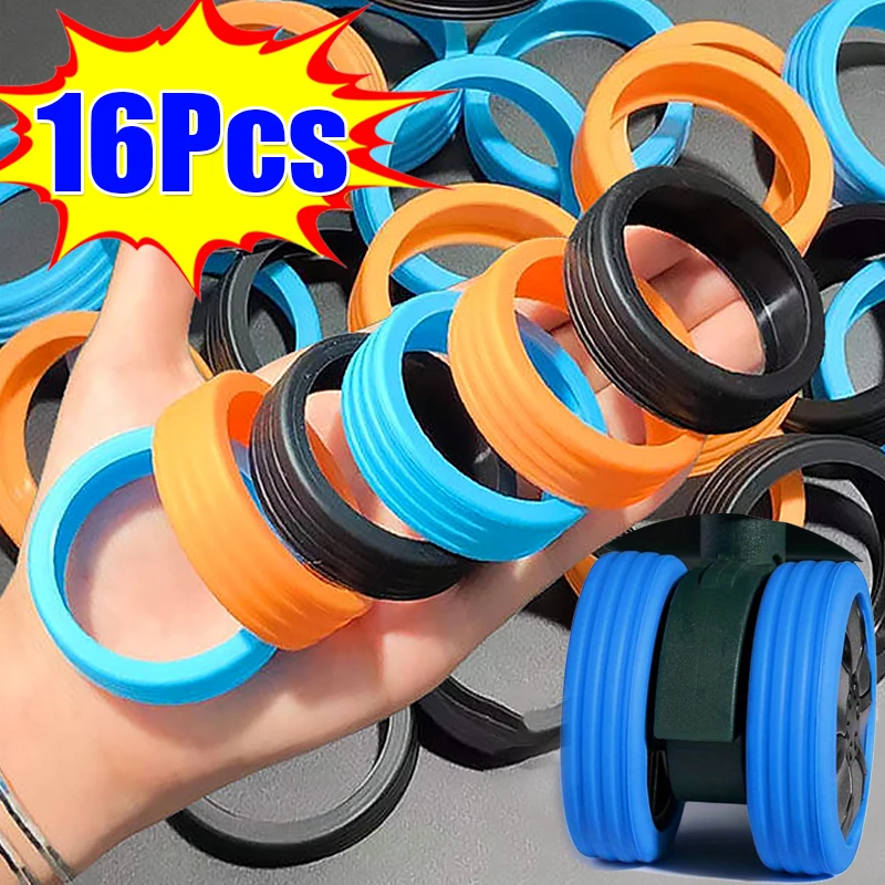 

16/2pcs Luggage Wheels Silicone Wheel Caster Shoes Travel Trolley Case Suitcase Reduce Noise Protective Guard Cover Accessories
