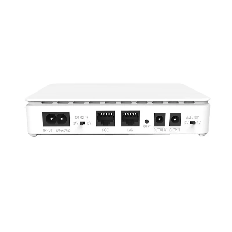 DC Power Supply Uninterruptible Power Supply Portable UPS Mini UPS Mini DC UPS Backup Power Bank with Lithimum Battery, USB, Type-C, POE, Wi-Fi Router, IP Camera, 5V, 9V, 12V, 15V, 24V, 10400mAh,