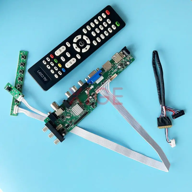 

For HSD101PHW1 M101NWN8 N101BGE Controller Board DVB Digital Signal DIY Kit 10.1" 1366*768 USB+DHMI+VGA+2AV 40-Pin LVDS Display