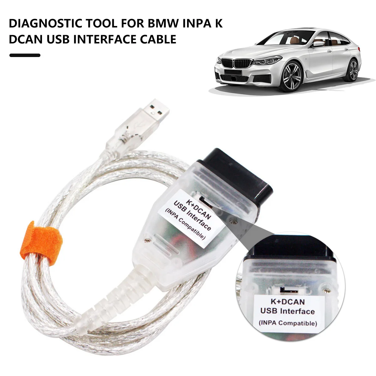 

Diagnostic Connector Cable for INPA K+CAN INPA K DCAN Professional Car Code Diagnostic Tool OBD2 Scanner Switch USB Interface Ca