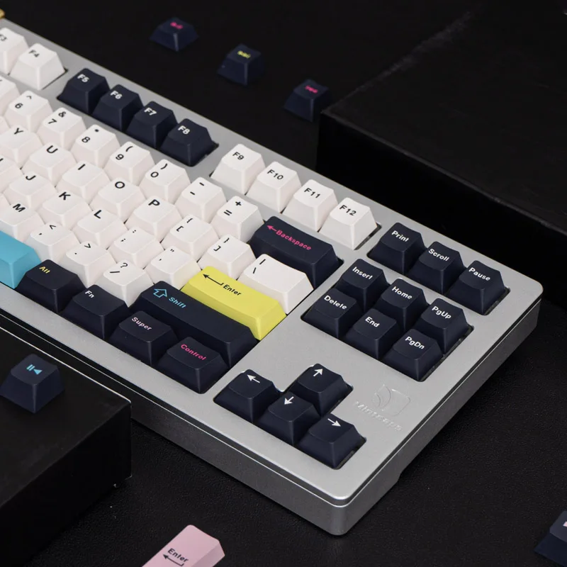 Gmk-grande Pbt Keycap Grupo Futuro Funk Conjunto Grande Perfil de Cereja Dye-sub Inglês Custom Personality Keycaps 61 64 68 - Imagem 3