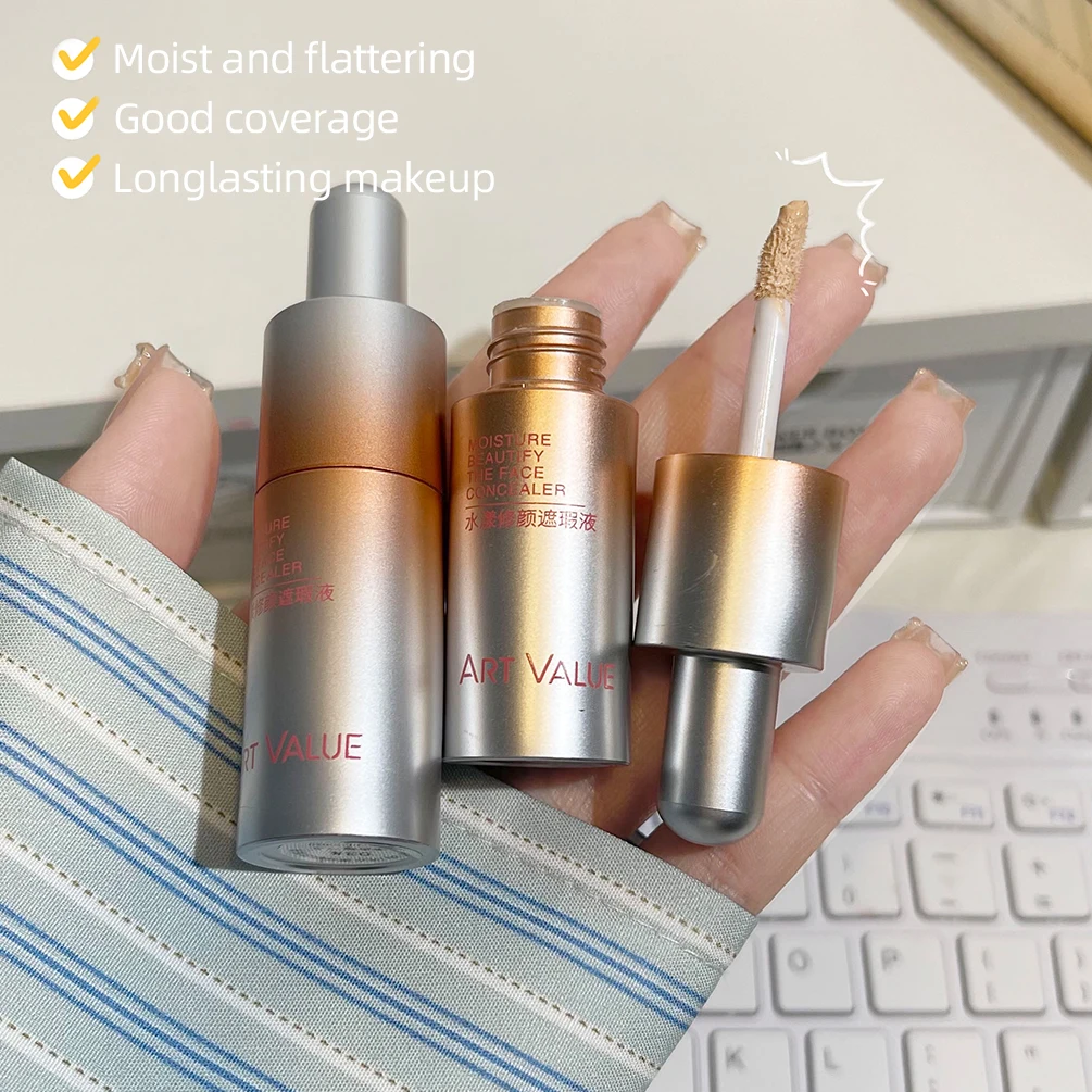 Concealer Foundation For Dark Skin Liquid Primer Cosmetics Liquid Foundation Cream Makeup Waterproof Cosmetic Base Cream Lasting 5