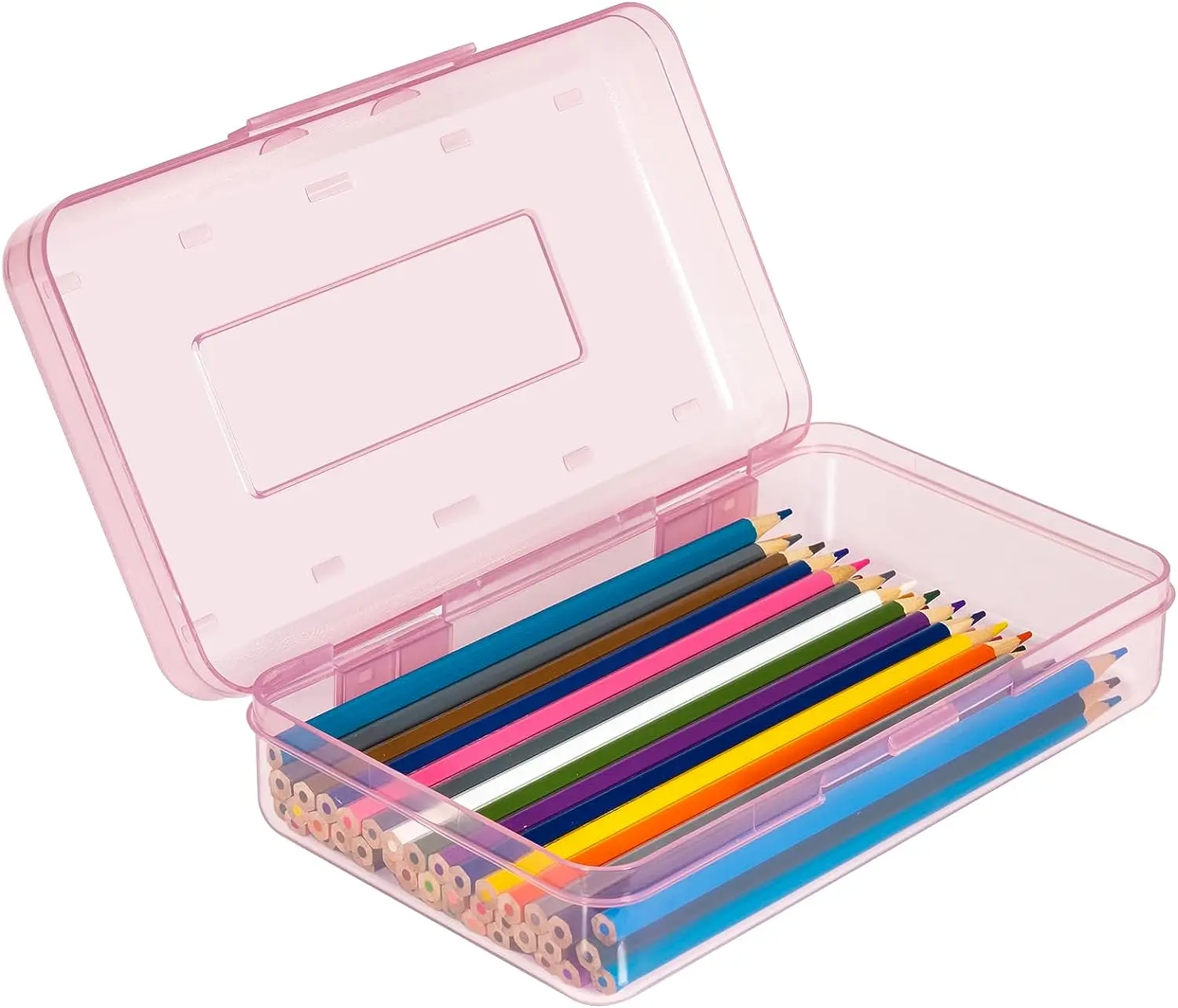 Plastic Pencil Box, Large Capacity Pencil Case for Kids Girls Boys