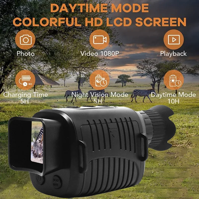1080P HD Monocular Night Vision Device Infrared 5x Digital Zoom Hunting