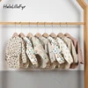 New Children Feeding Aprons Long Sleeve Baby Bib With Pocket Full Cover Kid Gown With Bag Waterproof Long-Sleeve Smock 1