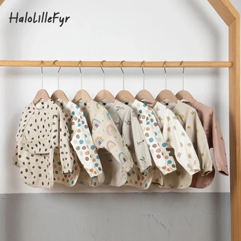 Waterproof Long-Sleeve Baby Bib Apron 1