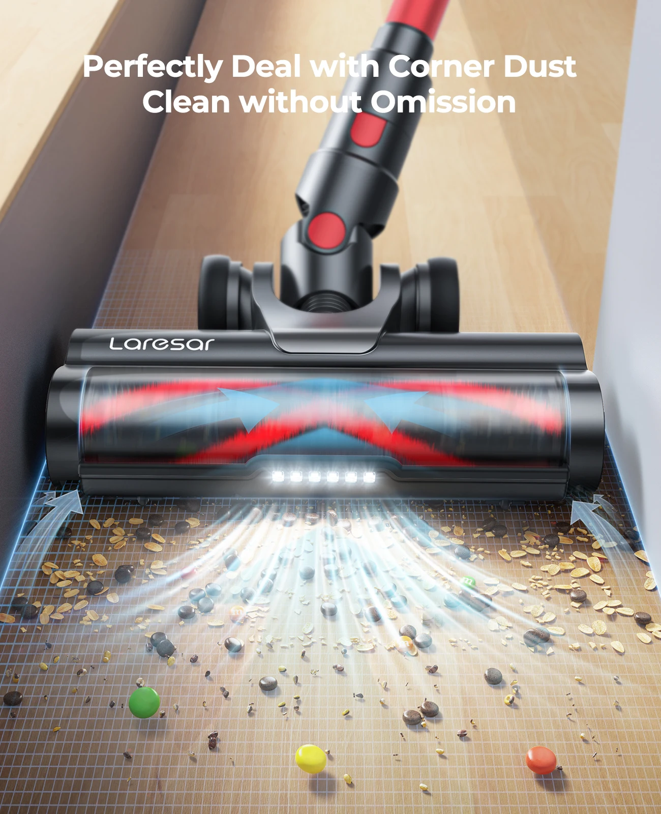 Laresar Cordless Vacuum Cleaner Review  Stick Vacuum Cleaner with Touch  Screen & LED Headlights 