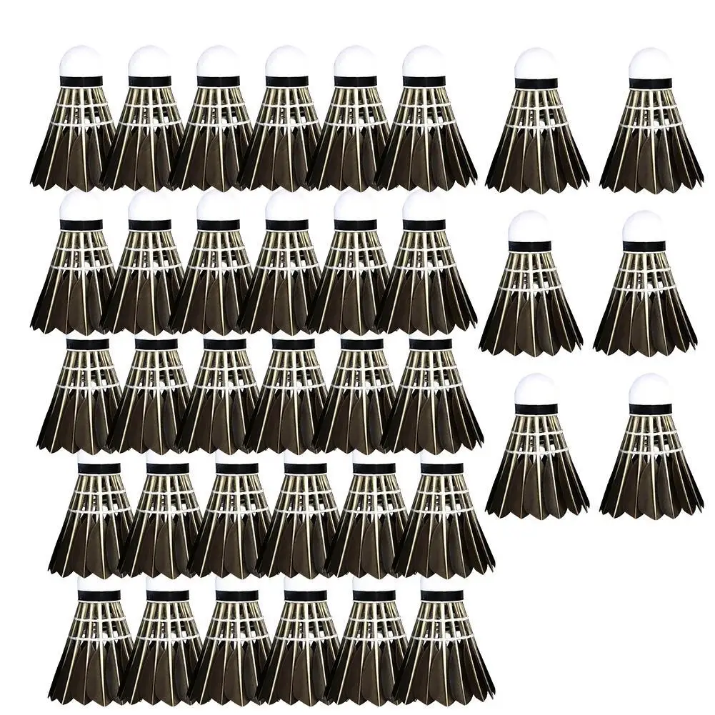 3/6/12/36PCS Badminton Shuttlecocks Black Goose Feather Badminton Balls for Training Sports Ball