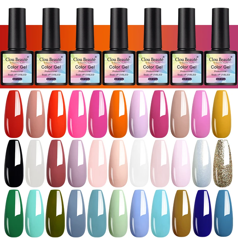 

Clou Beaute 8ml Gel Nail Polish Gel Varnish Vernis Semi Permanant UV Gel Ongle Soak Off Nail Art Gel Varnish Manicure Nail Glue