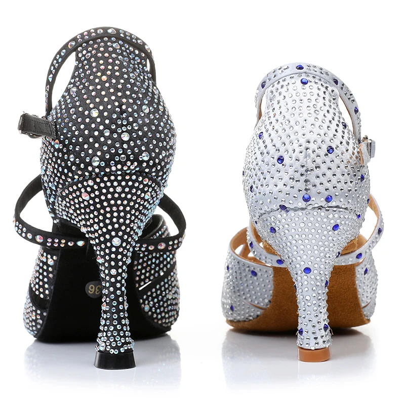 Syflyno Dance Sandals with Diamond Soft Soles, Performance Dance Shoes, Latin Dance Shoes, 2023 New Summer High Heels