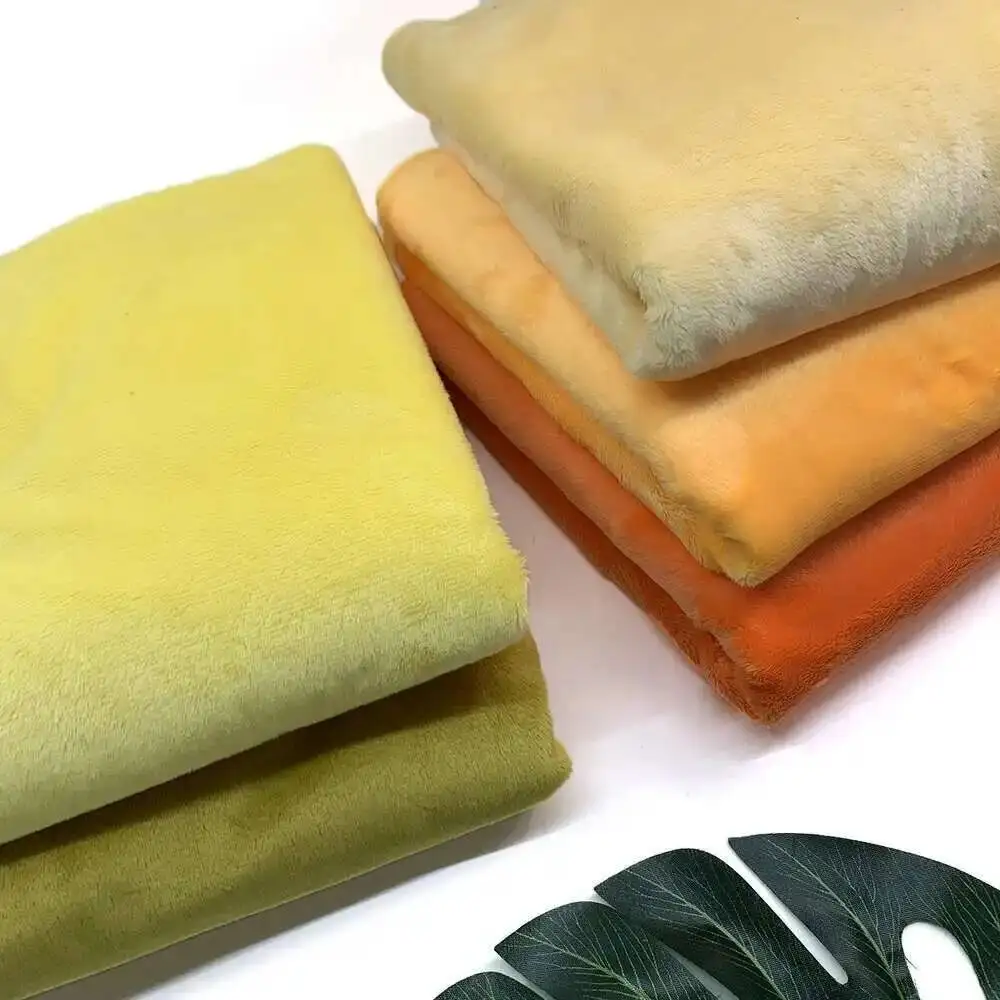 Minky Fabric 3mm Polyester 43 Colours Available Eco-friendly 45x50cm Plush Doll Costume Liner Plush