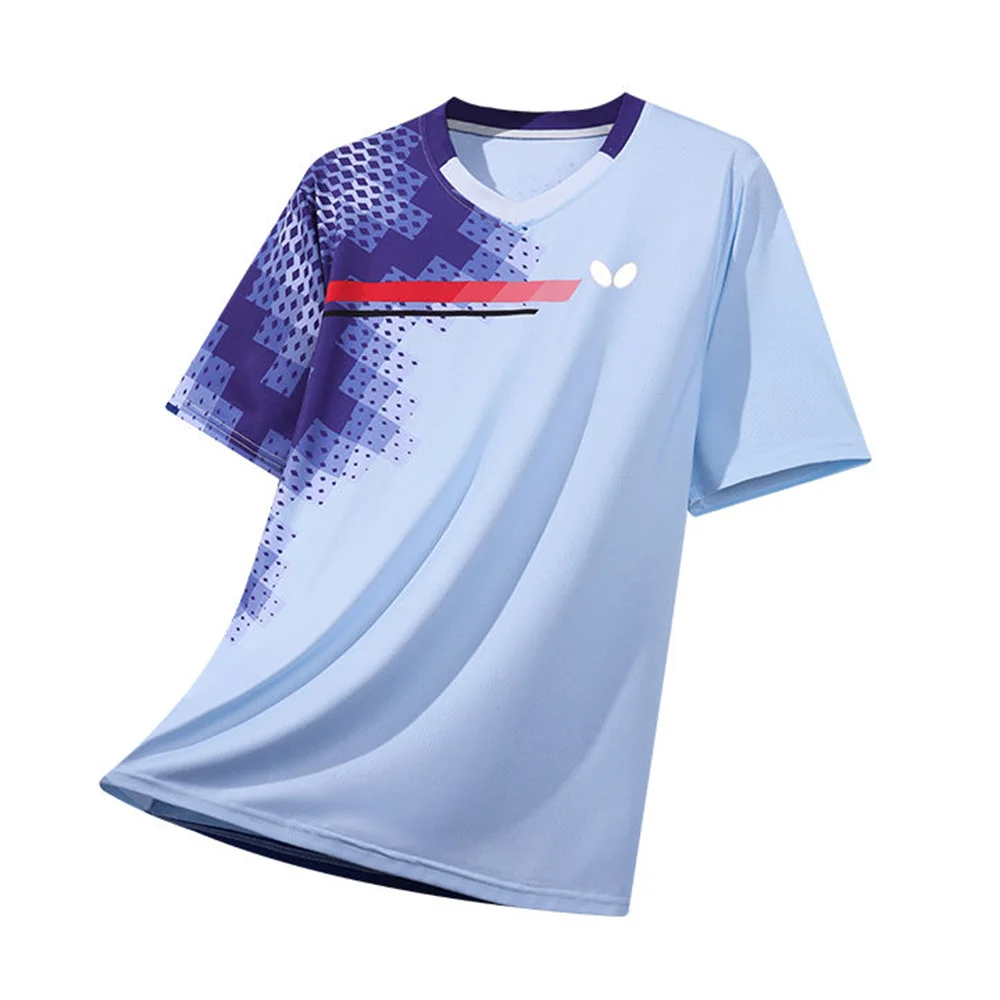 Summer Butterfly Brand Table Tennis Shirt T-shirt Competition Training Clothing Comfortable Breathable Quick Dry cotton short sleeved shirt mens training tshirt