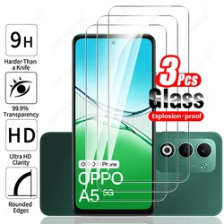3 - Pack 9H Tempered Glass Full - Cover Screen Protectors - Oppo A5m 4G (Transparent)