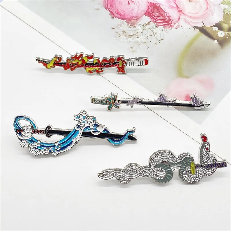 Enamel Pins Demon Slayer Katana Badges