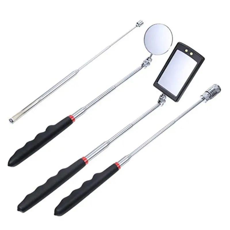 

4x Pick-Up Tool Telescoping Pick Up Sticks 360 Swivel Inspection Mirror