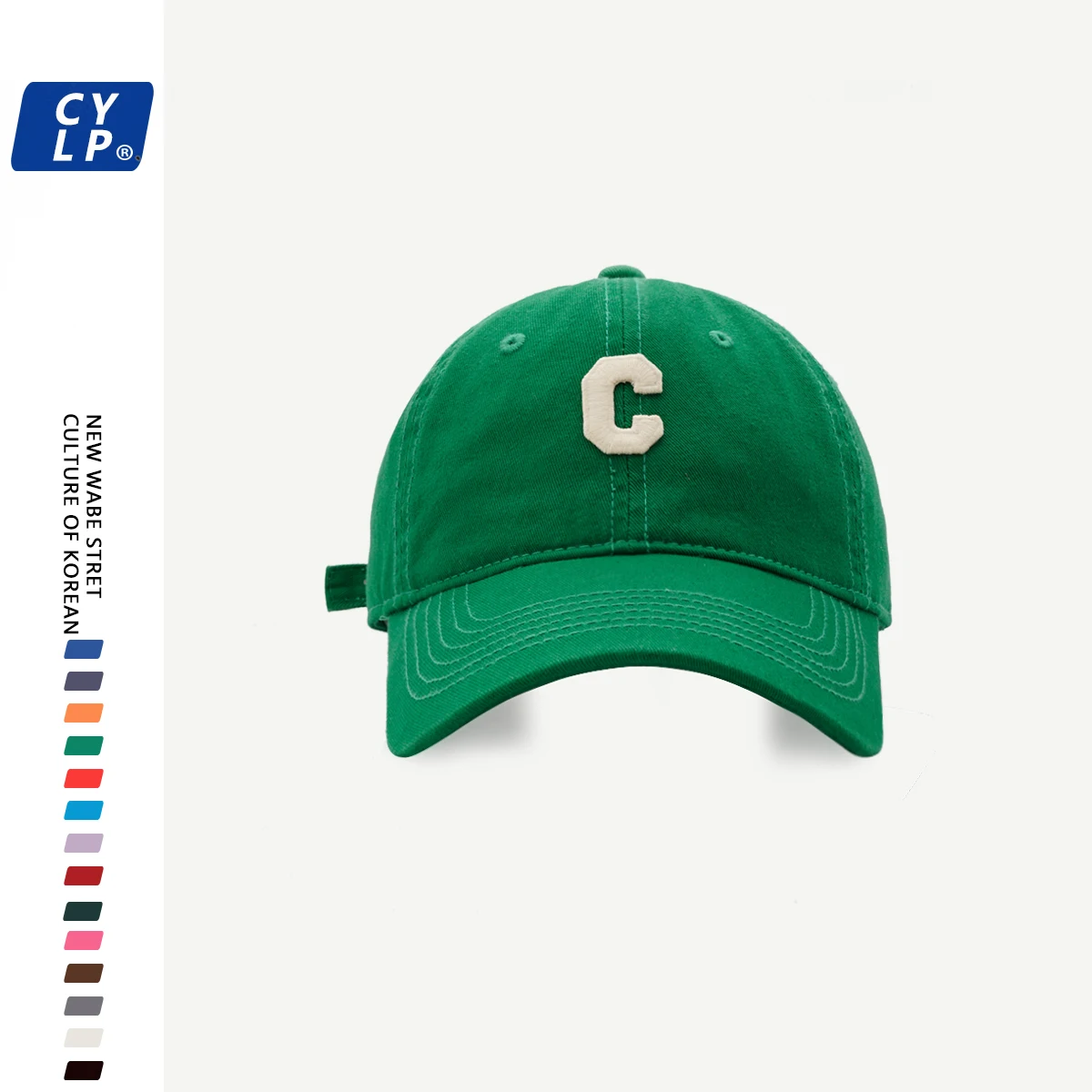 Green 28-new c letter baseball cap