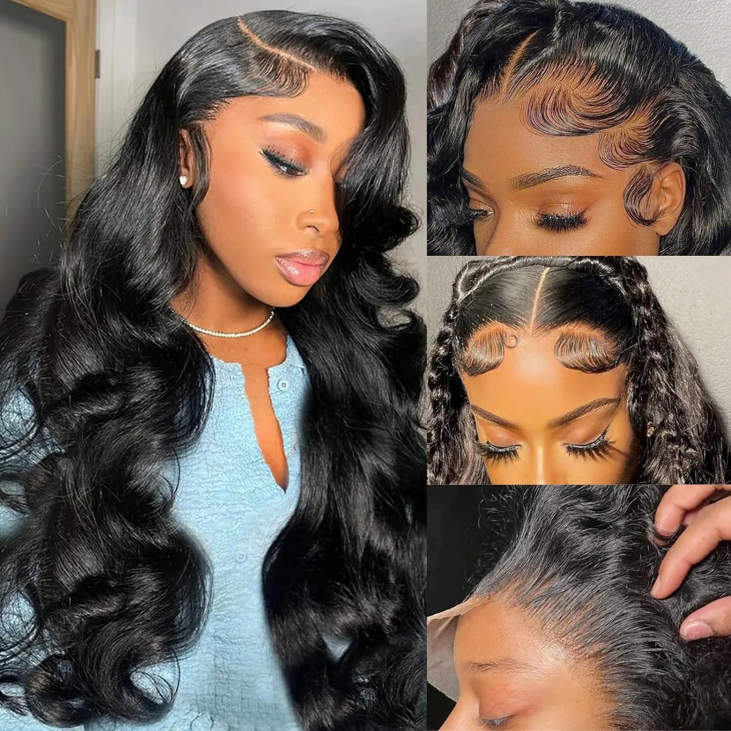 250 Density Body Wave 13x6 Hd Transparent Lace Frontal Wig 13x4 Pre Plucked Lace Wigs For Women 360 Lace Front Human Hair Wigs 5