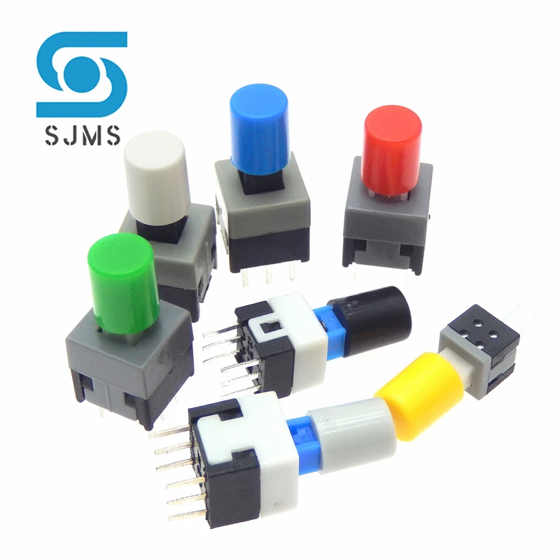 10Set Nicht-Selbstsperrende/Selbstsperrende Schalter 5,8*5,8 7*7 8*8 8,5X8,5 MM + A06 Runde Konkave 6*7mm Schlüssel Taste Schalter Kappe