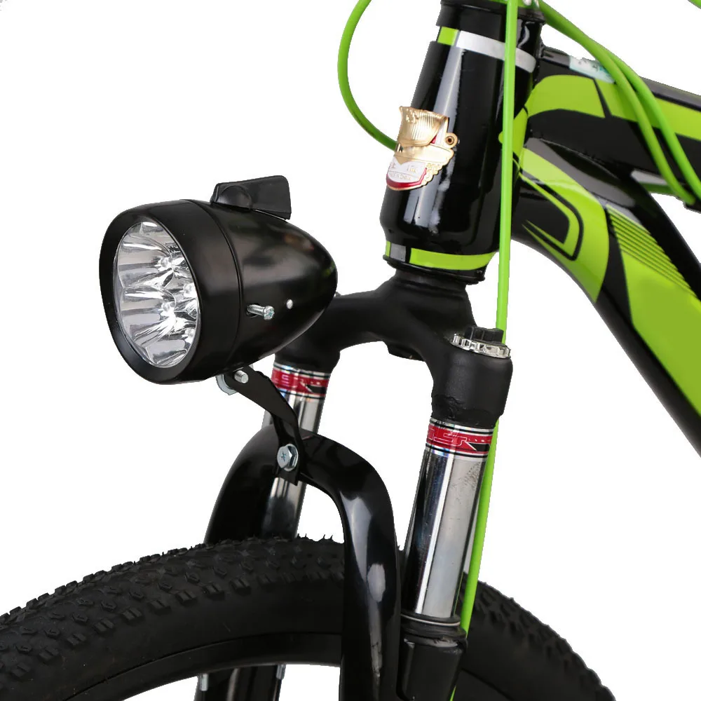 Lampada Anteriore LED Per Bici Vintage - 7 LED, Retro, Con Staffa - Fissa Per Fixie E Biciclette Classiche - 3