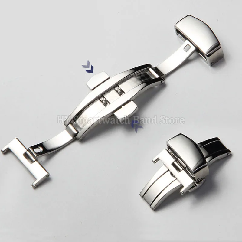 Stainless Steel Butterfly Buckle Folding Clasp - Silver Watchband Accessory