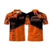 New Style Fashion Comfortable Breathable Buttons Polo Shirt KTM Logo 3D Printed Motorcycle Riding Short Sleeved Sport Shirt 3