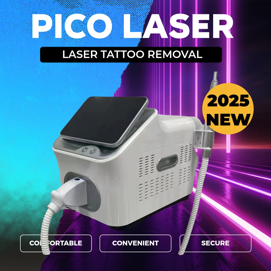 Machine professionnelle portative de retrait de tatouage de Laser de picoseconde de picoseconde 2025 1064NM 532 1320 755Nm équipement