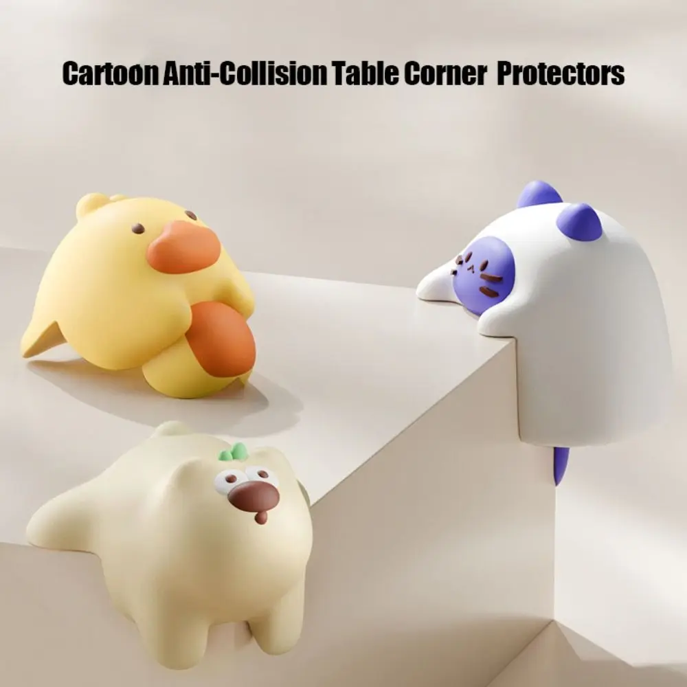 4pcs T Shaped Table Corner Protectors Security Self-Adhesive Protection Edge Cover PVC Anti-Collision Angle Guard Kids