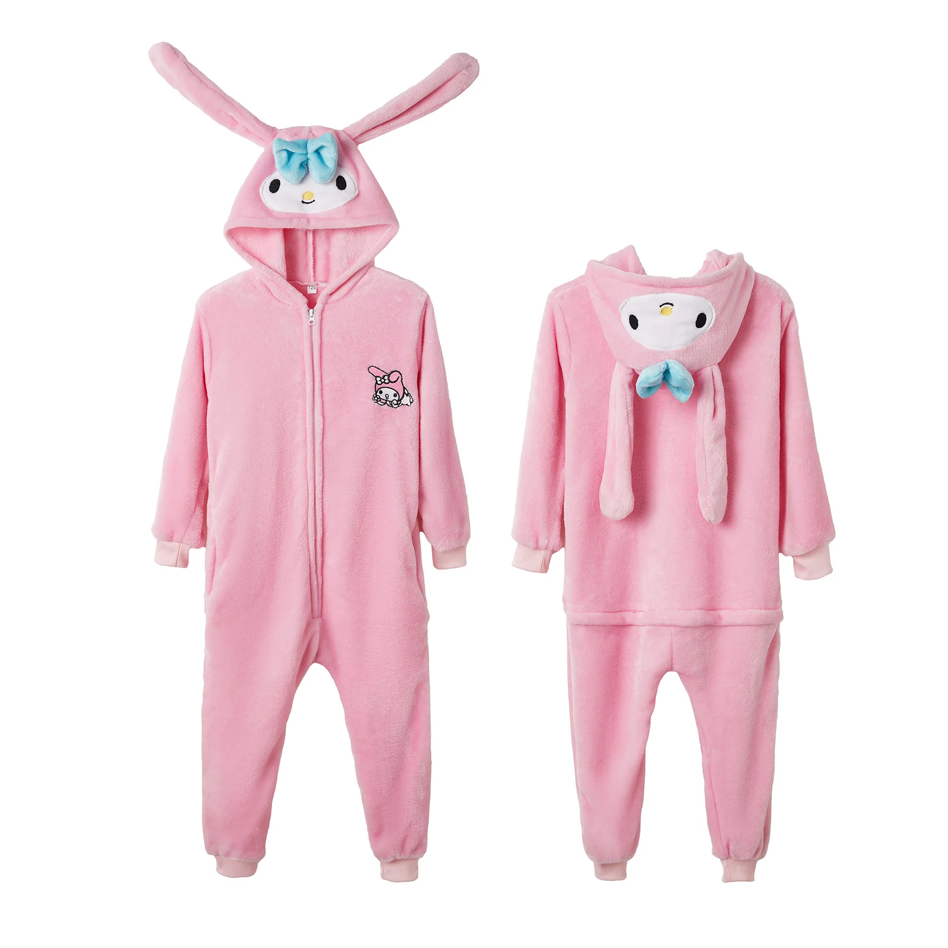 Melody Kuromi Kigurumi Onesies Cinnamorol Pajamas Cartoon Anime Jumpsuit Sleepwear Adult Homewear Christmas Halloween Cosplay