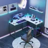L Shaped Gaming Desk,Stylish Computer Desk – Minimalist Design with Cable Management for A Clean Workspace,Computer Desks 3
