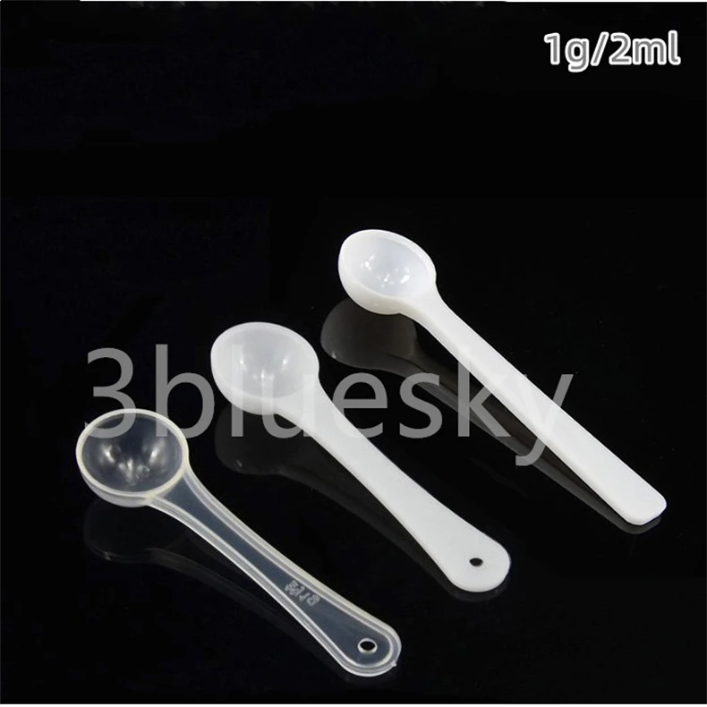 Description Picture 6 of item100pcs Disposable Plastic Measuring Spoons for Powder 1g 2g 2.5g 3g 4g 5g 6g 7.5g 10g 12g 15g 20g 25g 30g 35g  / 2ml-70ml