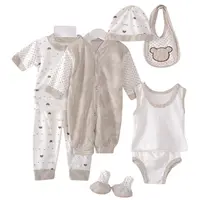 Newborn Baby Girl Boy Clothes Baby Outfits Pants Bodysuits Gifts Set Layette Set 0-3 Months 9pcs 3