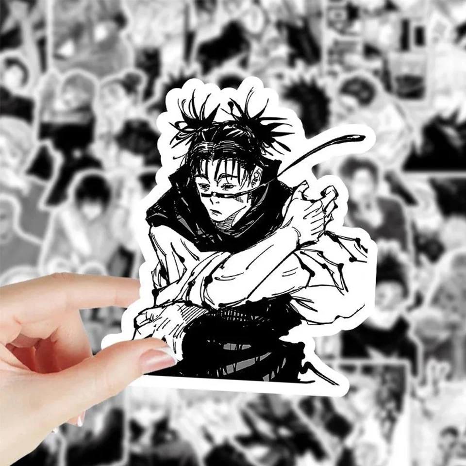 TrustKK Jujutsu Kaisen - Set di 50 adesivi in vinile, ipereabili, per
