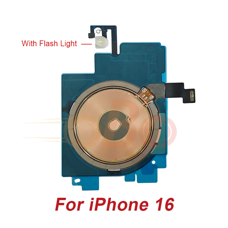 Universal Wireless Charging Coil Sticker with Flashlight and Flex Cable - Enhanced Charger Repair Accessory