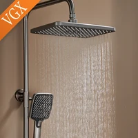VGX-Système de Douche Numérique à LED Moderne avec Affichage de la Température, Ensemble de Bidet à Effet de Pluie 5