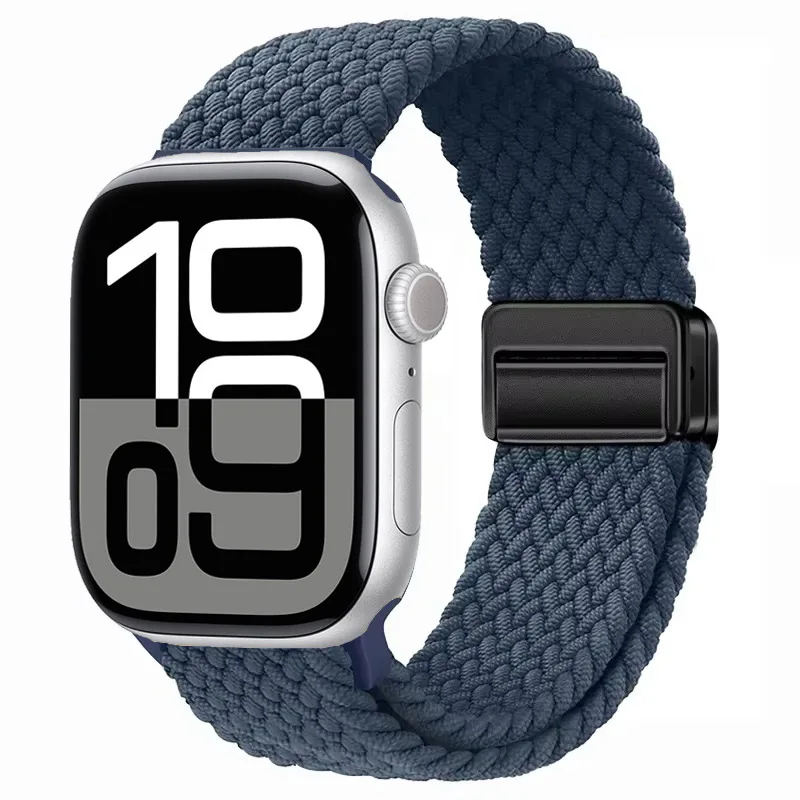 Nylon Braided Magnetic Strap for Apple Watch - Comfortable and Stylish Design