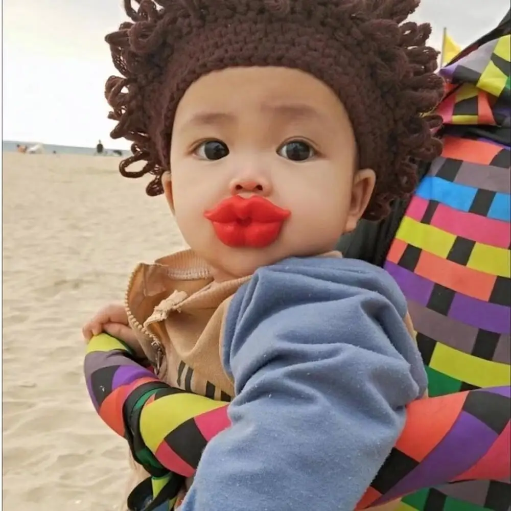 Quirky newborn baby 0-3 years old baby silicone pacifier red lip moustache perfect gift for newborn BPA free all silicone