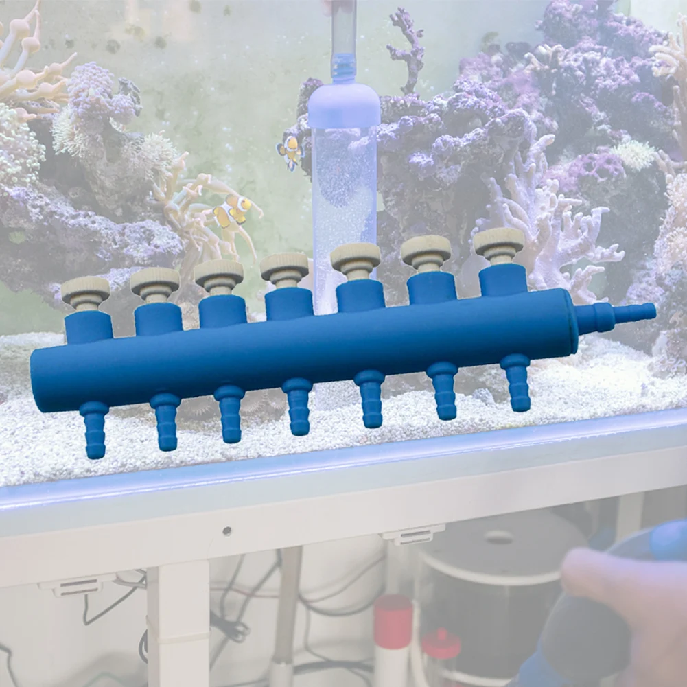 Acquario Pompa Aria Tubo Splitter Distributore D'Aria Regolabile Tracheale Shunt Singolo Foro Ossigeno Booster Pompa Adattatore Accessori