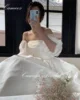 SONDR Korean Puff Sleeves Wedding Dress Strapless Customized  Formal Prom Dress 웨딩드레스  A-Line Taffeta Corset Evening Gown Bridal 5