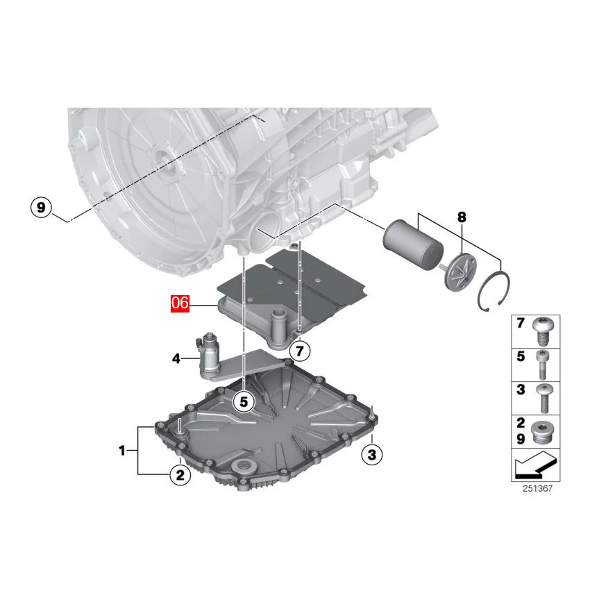 For BMW E90 E92 E93 E82 E89 F10 F12 F13 135i 335i M3 M5 M6 Transmission Oil Filter Gearbox DCT Parts 7842828 28107842840 7842840