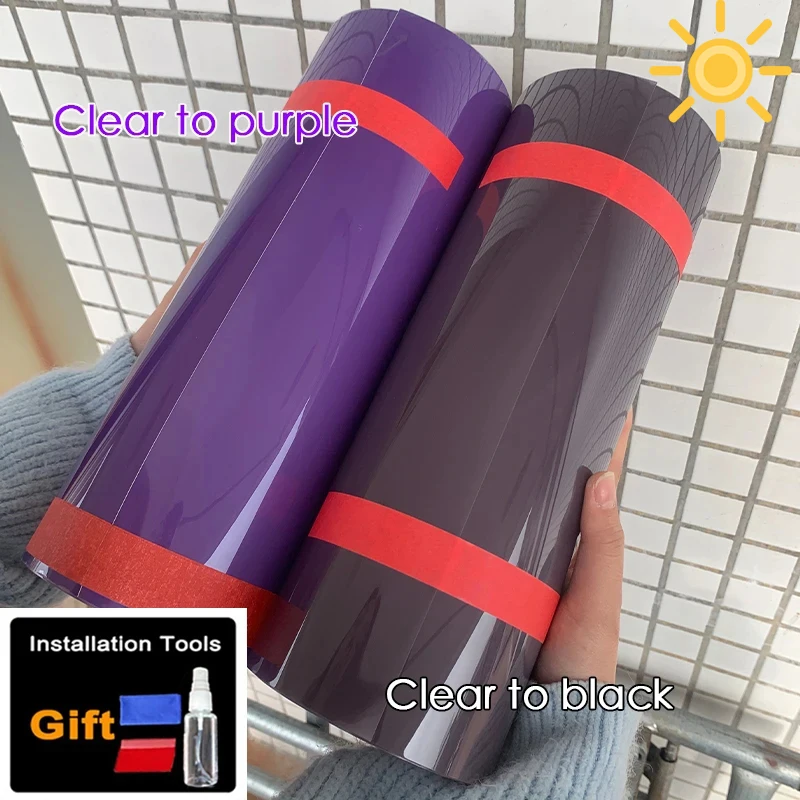 Tinte de vinilo para faros delanteros de coche, película de papel de  aluminio, antiarañazos, impermeable, adhesivo, TPU - AliExpress