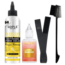 GOIPLE 2fl.oz Fast - Drying Washable Lace Gel for Extreme Firm Hold with Natural Finish (120ml - 30ml - 4pcs)