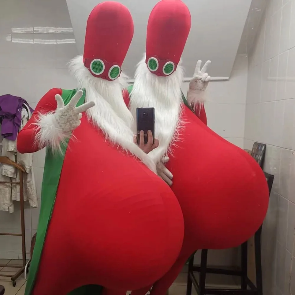 

Big belly San ta Claus costume parade garden service bar Ds party GoGo Christamas costumes