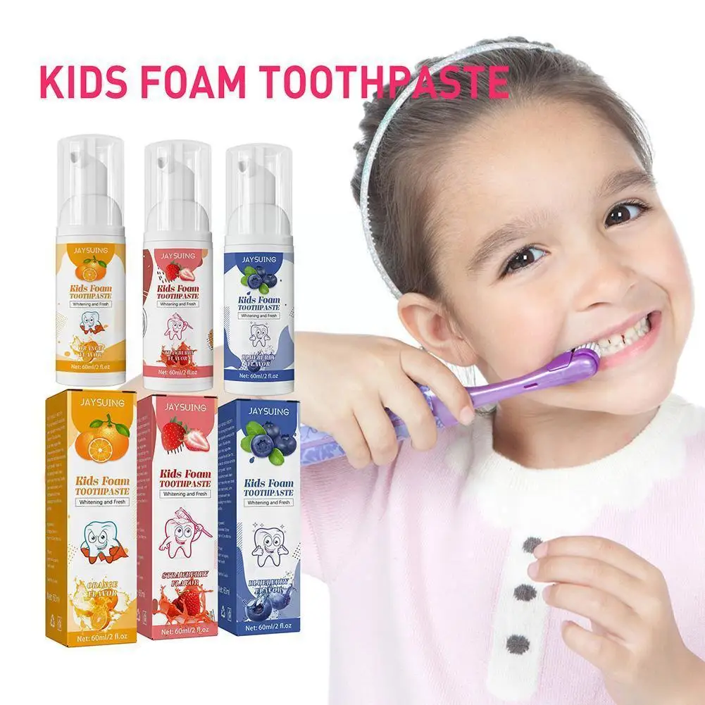 

Kids Tooth Whitening Foam Mousse Children Can Swallow Decay Mouth Freshener Toothpaste dentifrice Prevent Care Teeth Hygien Q4Z4