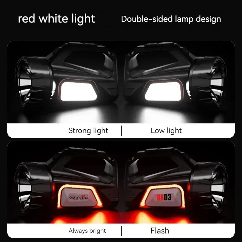 Flashlight with strong light charging super bright outdoor long-range solar emergency lighting patrol handheld searchlight