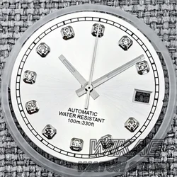 Luxury Sunburst Dial & Diamond Hand Set - Multi - Color Collection - NH35 (White silver 1)