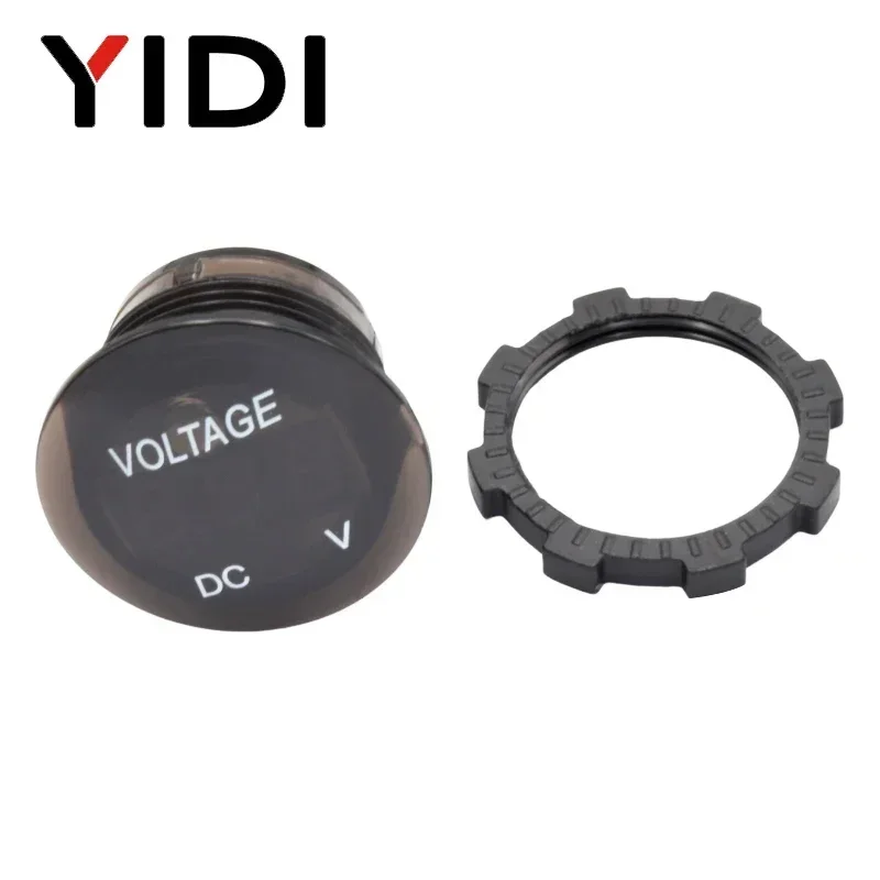 LED 디스플레이 디지털 전압계, DC 12V 24V 패널 장착 전압 측정기 자동차, 오토바이, 보트, ATV, 트럭용