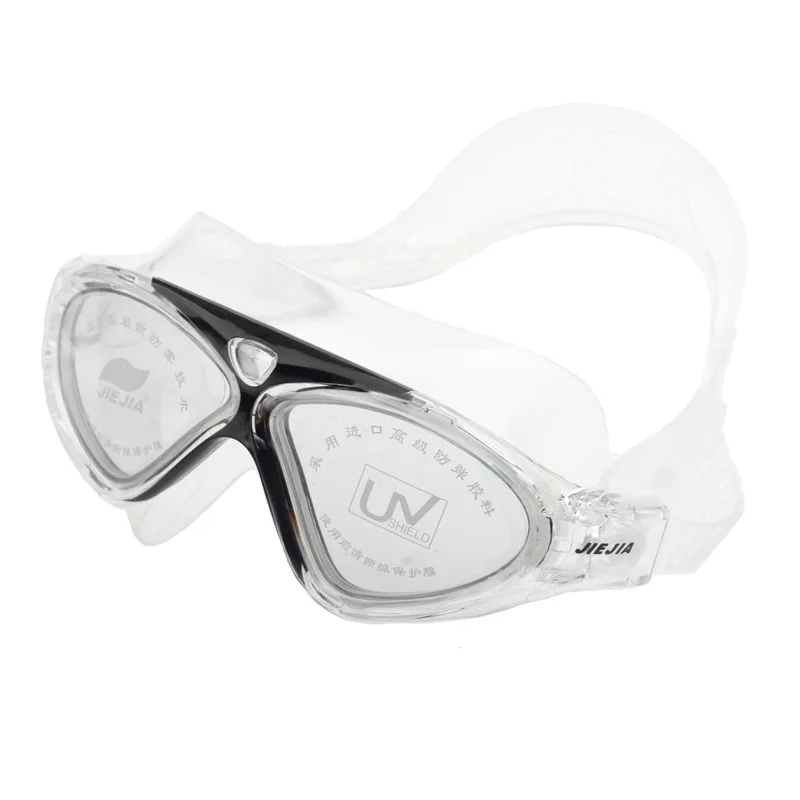 Lunettes de natation électroplaquées 2023 - grand cadre étanche anti-buée UV pour sport aquatique