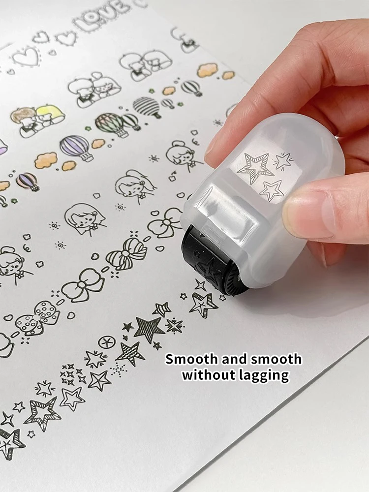 Children's Seal 1PC Cartoon Pattern Lace Band Children's Rolling Flower Seal for DIY Roller Lace Decoration